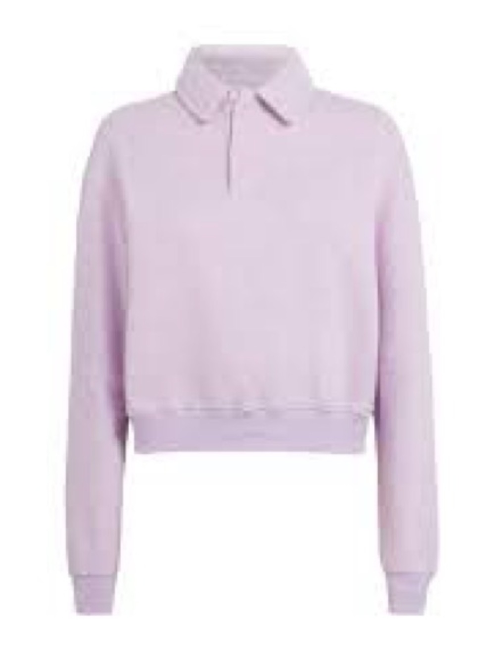 SKIMS Cotton Fleece Polo Sweatshirt in the colorway Purple Heather Workout XS